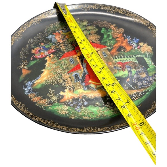 Russian Porcelain Music Box 1990 "The Princess & Elisha" Plate 1988 Numbered - Picture 13 of 16